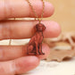 Vizsla necklace - wooden dog pendant