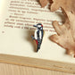 Woodpecker pin - wooden bird booch