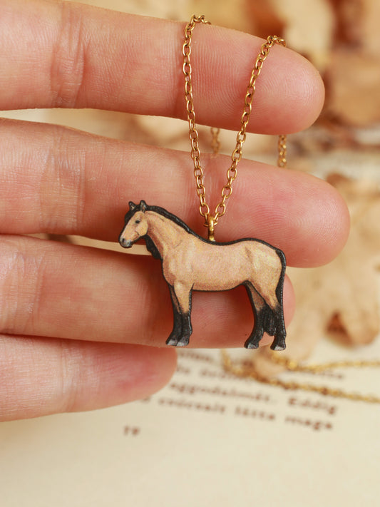 Mustang horse necklace