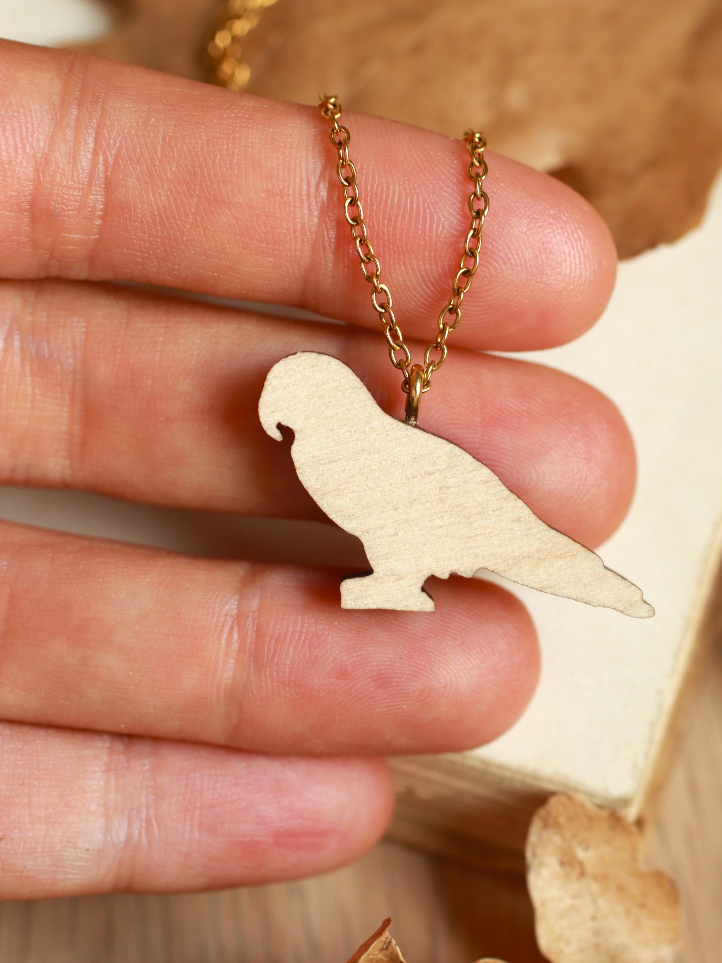 Blue Yellow Macaw necklace