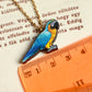 Blue Yellow Macaw necklace