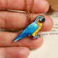 Blue Yellow Macaw necklace