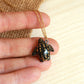 Ceramic black sea turtle necklace -  with 22k gold details