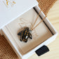 Ceramic black sea turtle necklace -  with 22k gold details