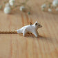 Starry arctic fox necklace