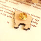 Highland cow pin - Wooden highland cow brooch