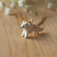 Starry arctic fox necklace