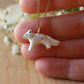 Starry arctic fox necklace