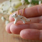 Starry arctic fox necklace