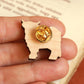 Highland cow pin - Wooden highland cow brooch