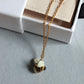Ceramic bee necklace - 22k gold details