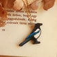 Magpie necklace - wooden bird pendant