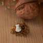 Hedgehog necklace in a walnut box