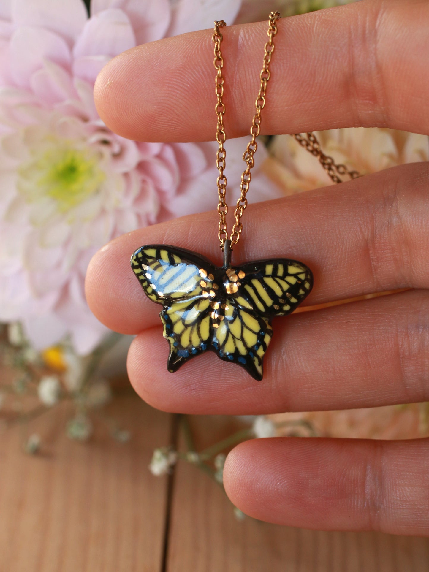 Tiger Swallowtail Butterfly necklace