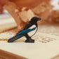 Magpie necklace - wooden bird pendant