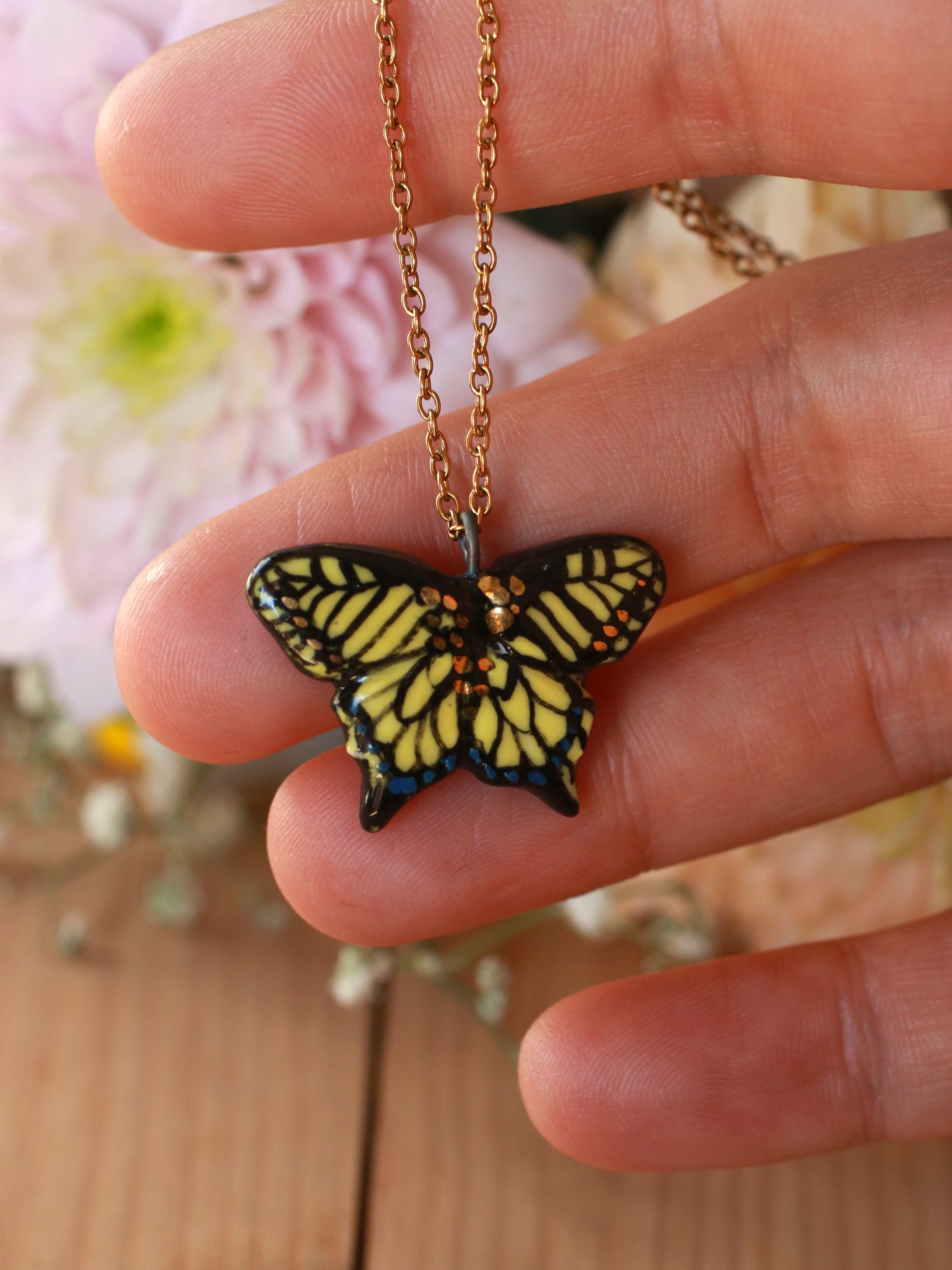 Tiger Swallowtail Butterfly necklace