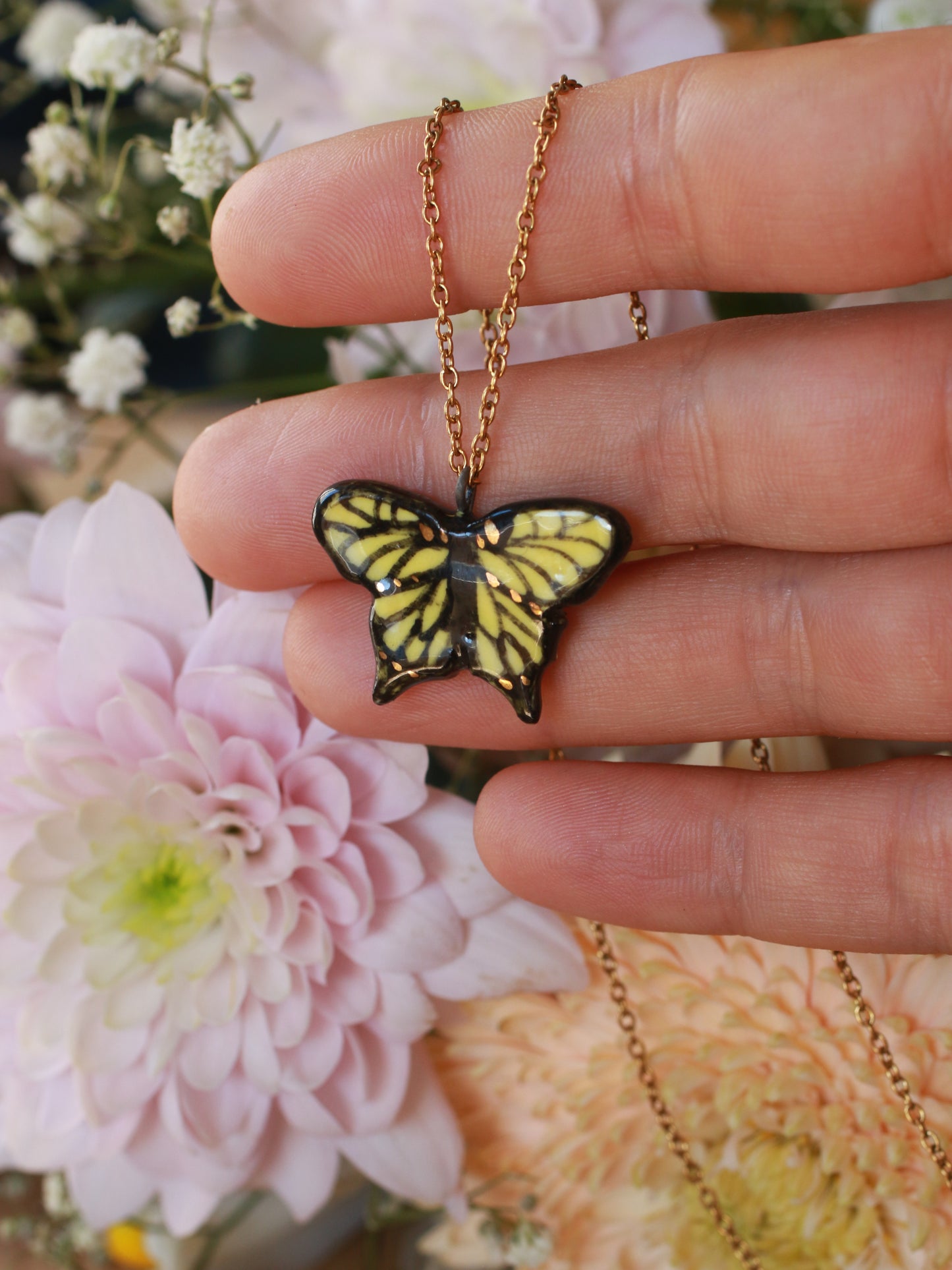 Tiger Swallowtail Butterfly necklace