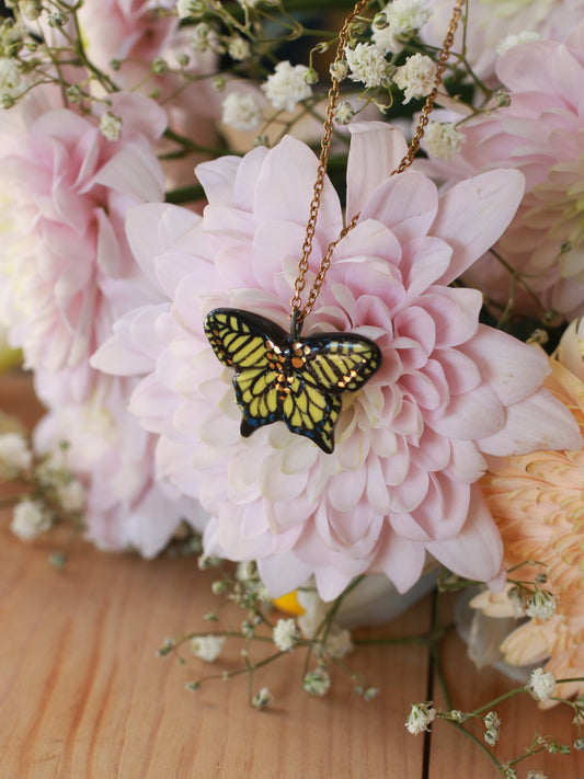 Tiger Swallowtail Butterfly necklace
