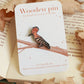 Hoopoe pin - wooden bird pin