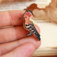 Hoopoe pin - wooden bird pin