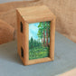 Wolf forest shadow box - Wolf family in a hand-painted open-able wooden box