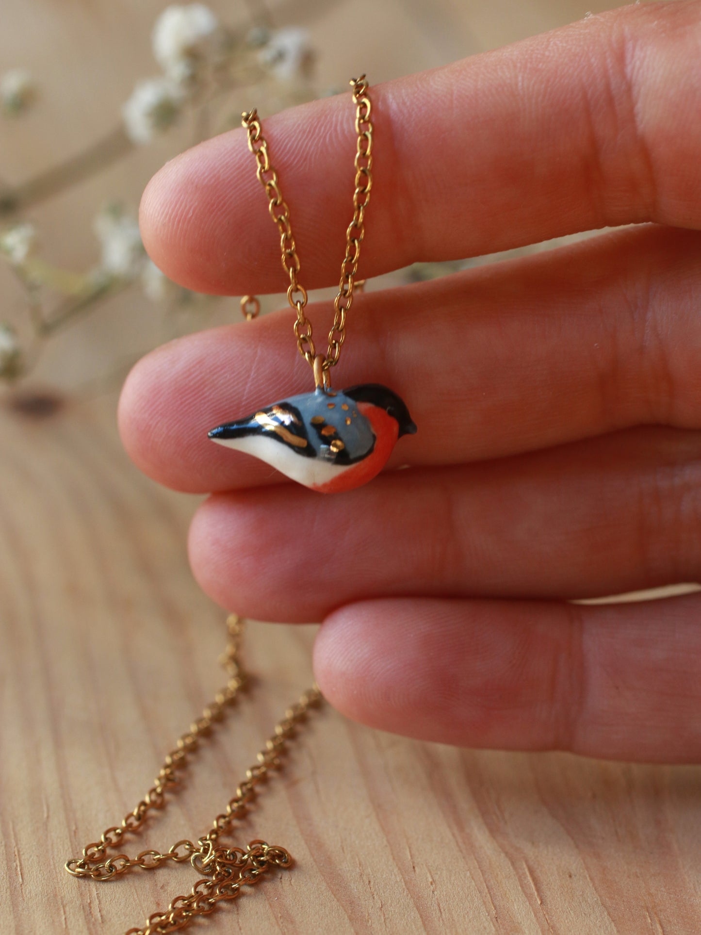 Bullfinch necklace