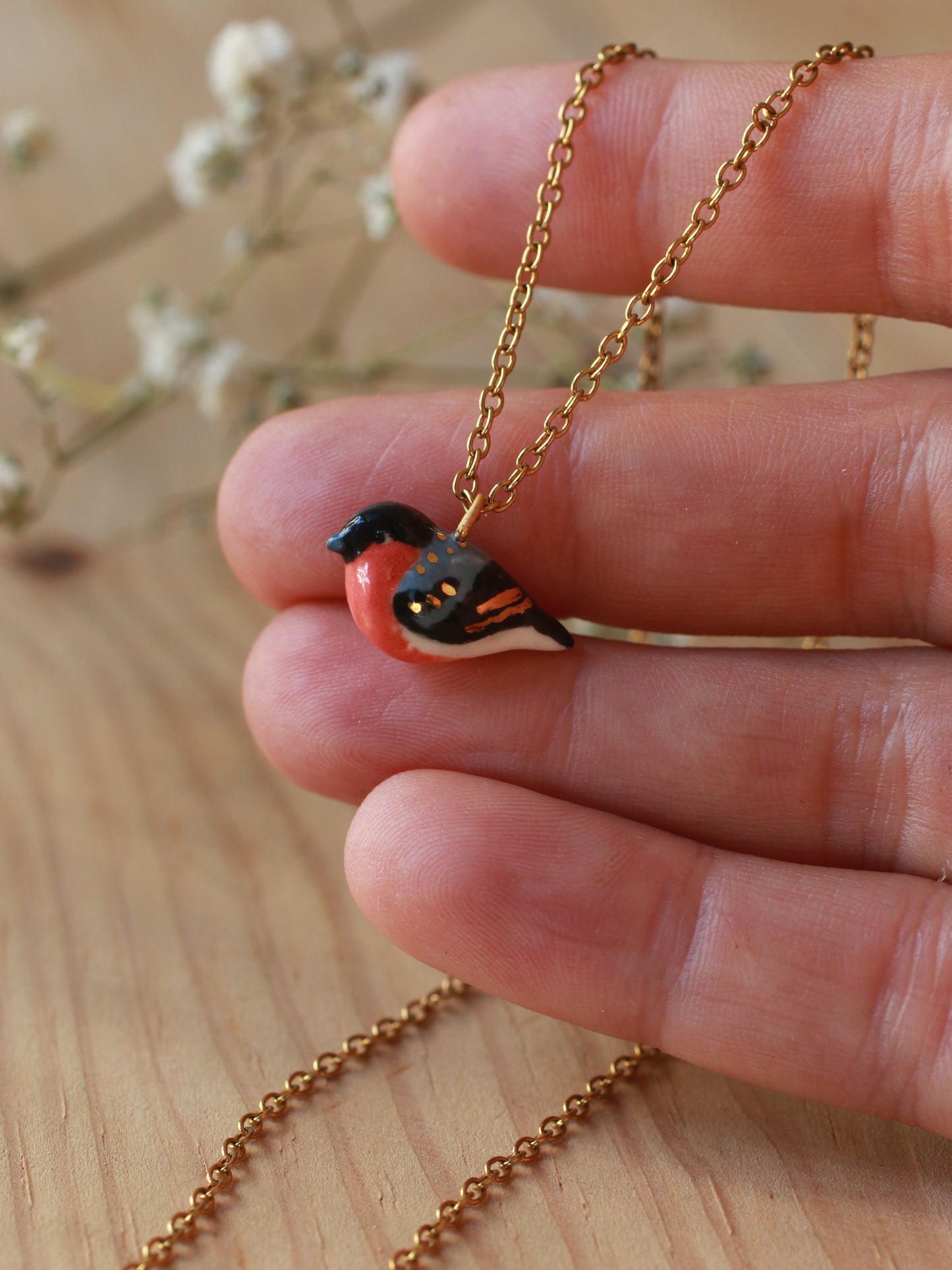 Bullfinch necklace