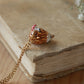 Hedgehog necklace with a tiny mushroom