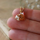 Hedgehog necklace with a tiny mushroom