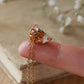 Hedgehog necklace with a tiny mushroom