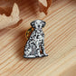 Dalmatian pin - wooden dog brooch