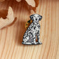 Dalmatian pin - wooden dog brooch