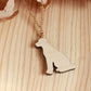 Black dog necklace - black Labrador pendant