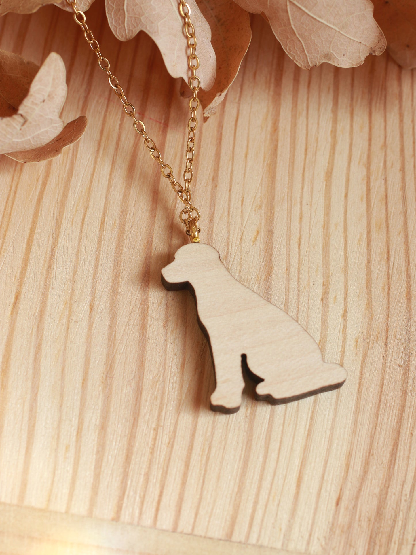 Black dog necklace - black Labrador pendant