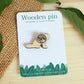 Red panda pin - wooden pin