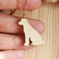 Black dog necklace - black Labrador pendant