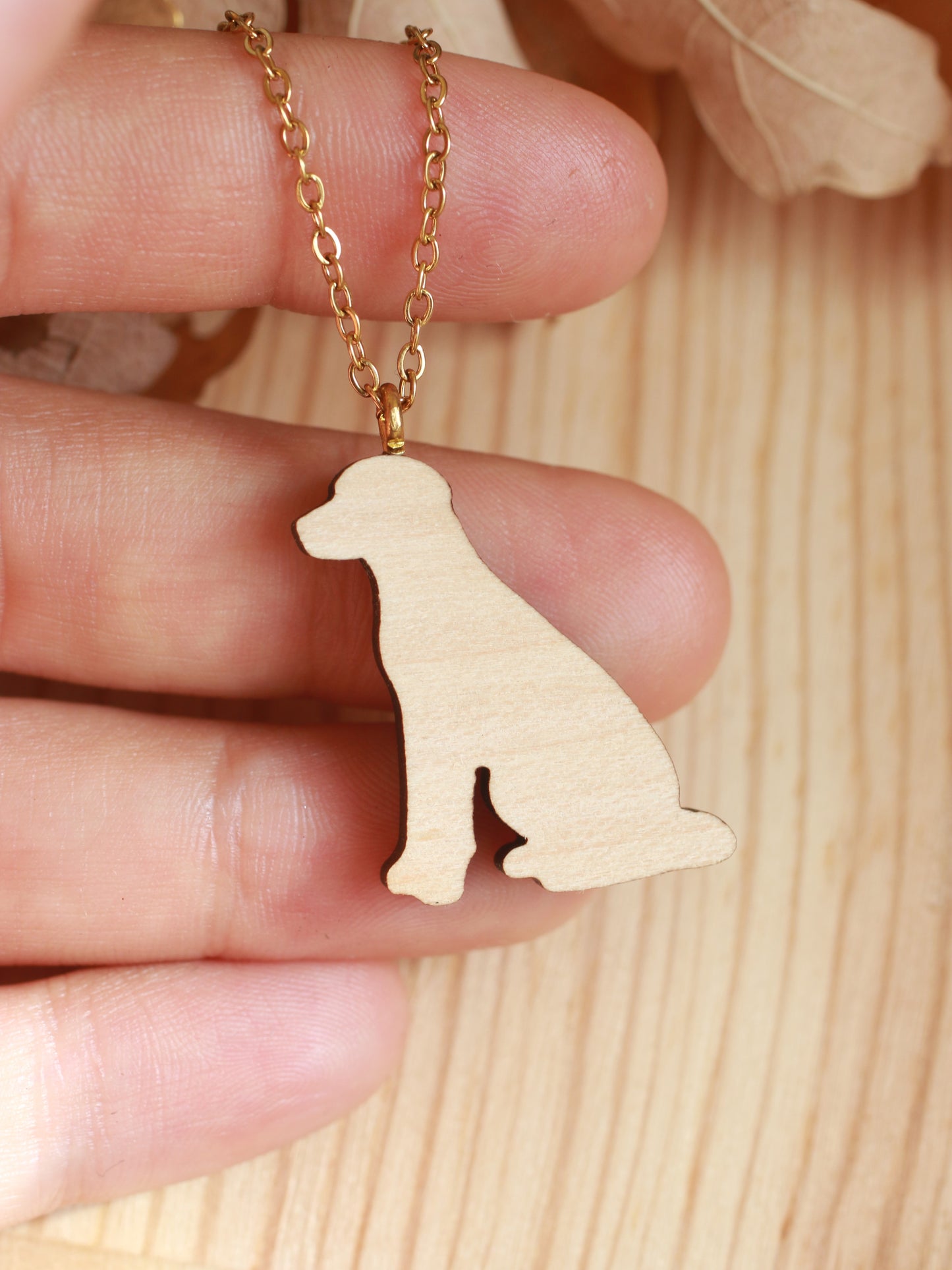 Black dog necklace - black Labrador pendant