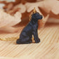 Black dog necklace - black Labrador pendant