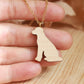 Black dog necklace - black Labrador pendant