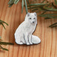 Arctic fox pin - white fox cub brooch