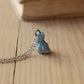 Grey cat necklace