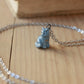 Grey cat necklace