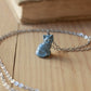 Grey cat necklace