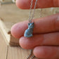 Grey cat necklace