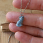 Grey cat necklace
