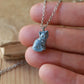 Grey cat necklace