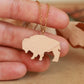 Bison necklace - Wooden buffalo pendant