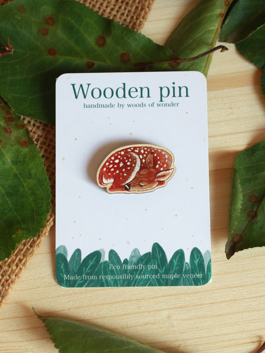 Wooden deer pin