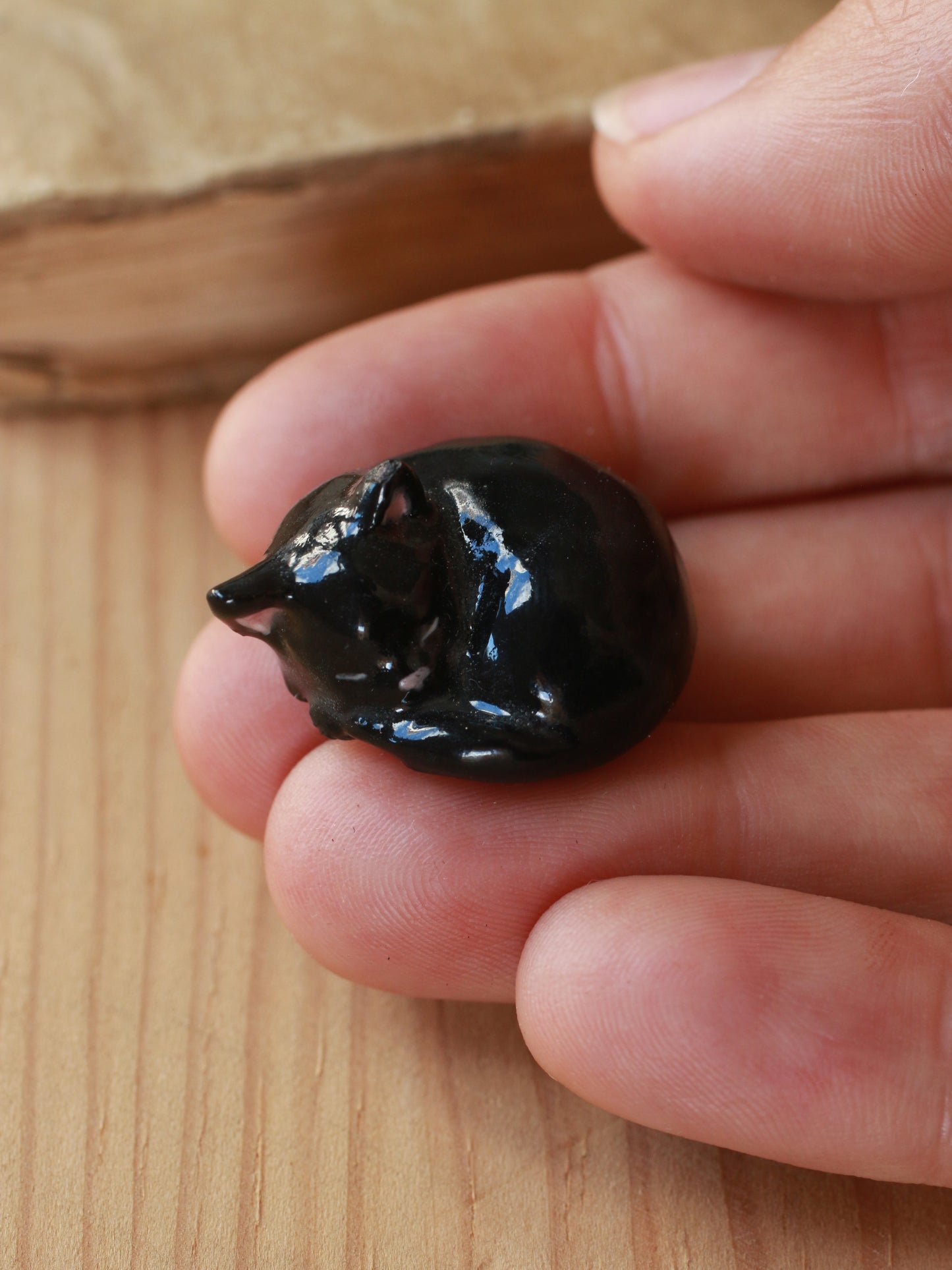 Black cat figurine