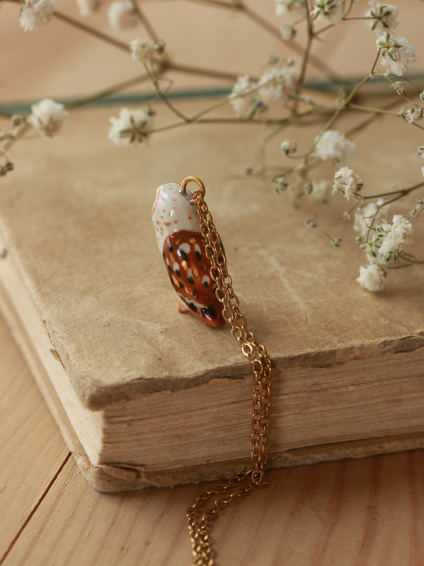 Barn owl necklace